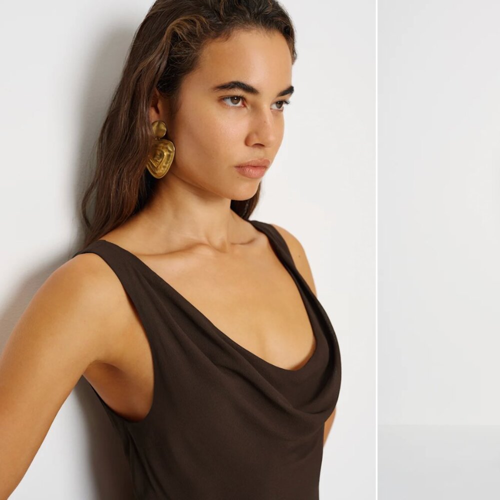 Reformation Annabelle Dress Brown - Size 6 - Picture 4 of 4
